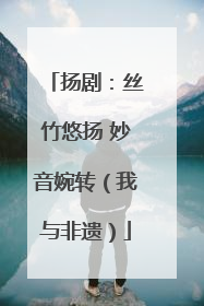 扬剧：丝竹悠扬 妙音婉转（我与非遗）