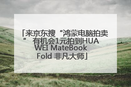 来京东搜“鸿蒙电脑拍卖” 有机会1元拍到HUAWEI MateBook Fold 非凡大师