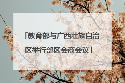 教育部与广西壮族自治区举行部区会商会议