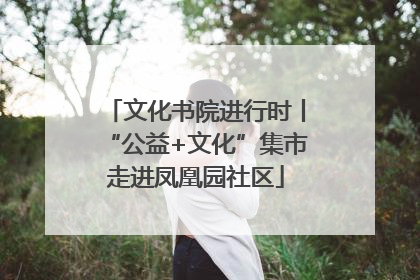 文化书院进行时丨“公益+文化”集市走进凤凰园社区