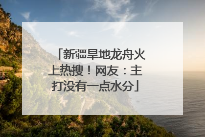 新疆旱地龙舟火上热搜！网友：主打没有一点水分