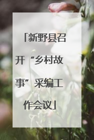 新野县召开“乡村故事”采编工作会议