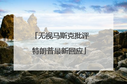 无视马斯克批评 特朗普最新回应