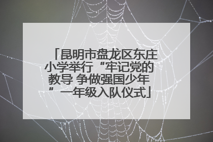 昆明市盘龙区东庄小学举行“牢记党的教导 争做强国少年”一年级入队仪式