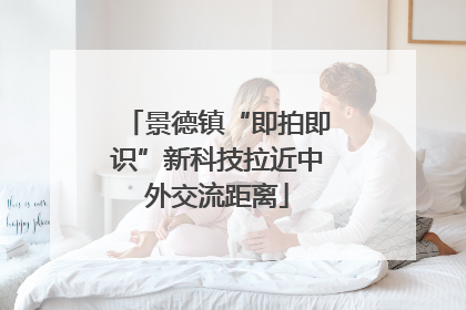 景德镇“即拍即识”新科技拉近中外交流距离