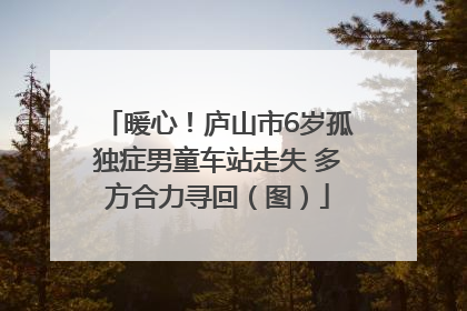 暖心！庐山市6岁孤独症男童车站走失 多方合力寻回（图）