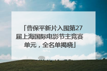 曹保平新片入围第27届上海国际电影节主竞赛单元，全名单揭晓