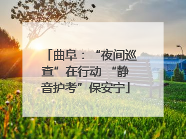 曲阜：“夜间巡查”在行动 “静音护考”保安宁