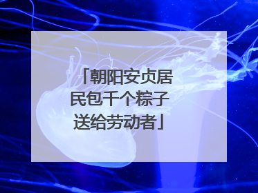 朝阳安贞居民包千个粽子送给劳动者