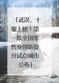 武汉、十堰上榜！第一批全国零售业创新提升试点城市公布