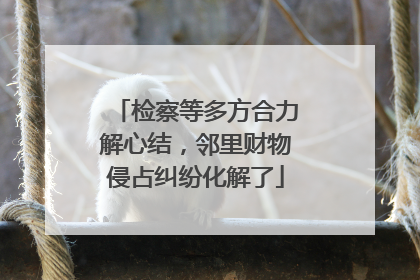 检察等多方合力解心结，邻里财物侵占纠纷化解了