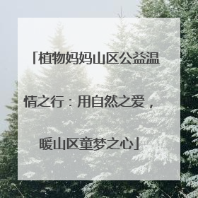 植物妈妈山区公益温情之行：用自然之爱，暖山区童梦之心