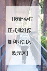 欧洲央行正式批准保加利亚加入欧元区