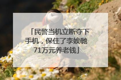 民警当机立断夺下手机，保住了李娭毑71万元养老钱