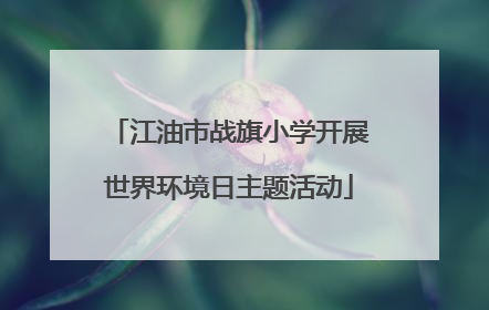 江油市战旗小学开展世界环境日主题活动