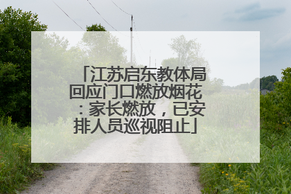 江苏启东教体局回应门口燃放烟花：家长燃放，已安排人员巡视阻止