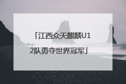 江西众天麒麟U12队勇夺世界冠军