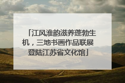 江风淮韵滋养蓬勃生机，三地书画作品联展登陆江苏省文化馆