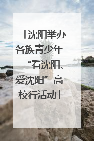 沈阳举办各族青少年“看沈阳、爱沈阳”高校行活动