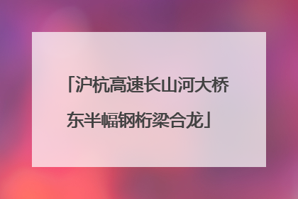 沪杭高速长山河大桥东半幅钢桁梁合龙