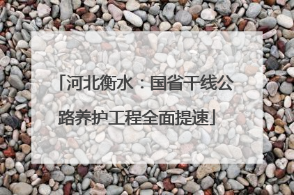 河北衡水：国省干线公路养护工程全面提速