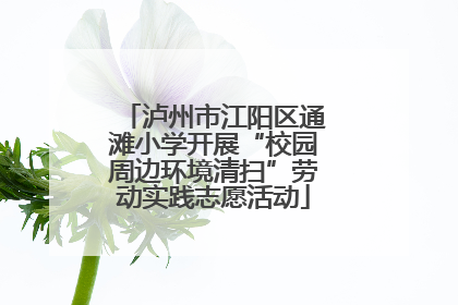 泸州市江阳区通滩小学开展“校园周边环境清扫”劳动实践志愿活动