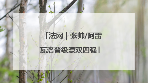 法网｜张帅/阿雷瓦洛晋级混双四强
