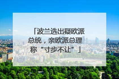 波兰选出疑欧派总统，亲欧派总理称“寸步不让”