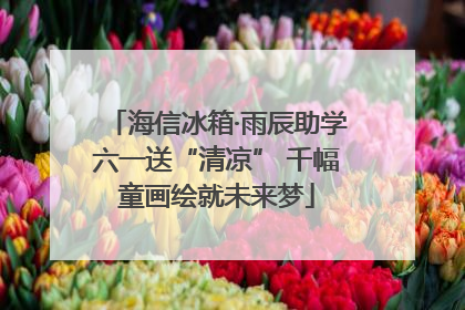 海信冰箱·雨辰助学六一送“清凉” 千幅童画绘就未来梦