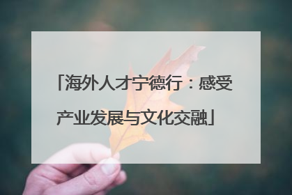 海外人才宁德行：感受产业发展与文化交融