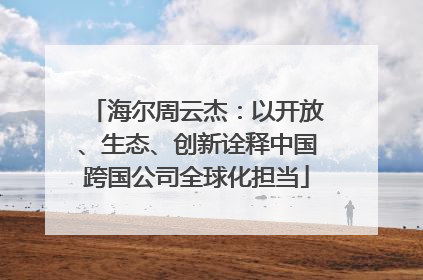 海尔周云杰：以开放、生态、创新诠释中国跨国公司全球化担当