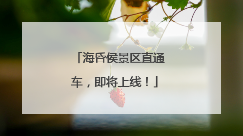 海昏侯景区直通车，即将上线！