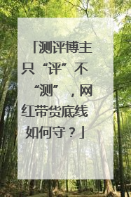 测评博主只“评”不“测”，网红带货底线如何守？