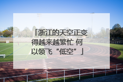 浙江的天空正变得越来越繁忙 何以领飞“低空”