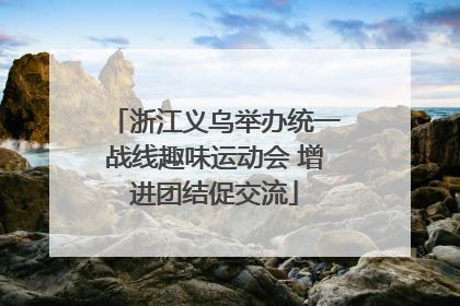 浙江义乌举办统一战线趣味运动会 增进团结促交流