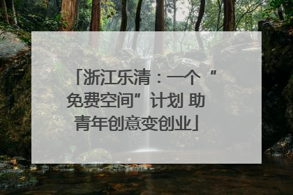浙江乐清：一个“免费空间”计划 助青年创意变创业