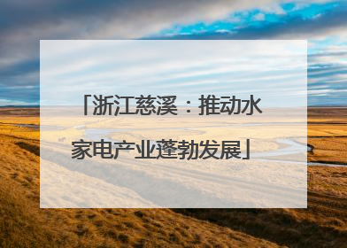浙江慈溪：推动水家电产业蓬勃发展