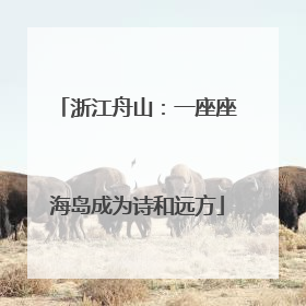 浙江舟山：一座座海岛成为诗和远方