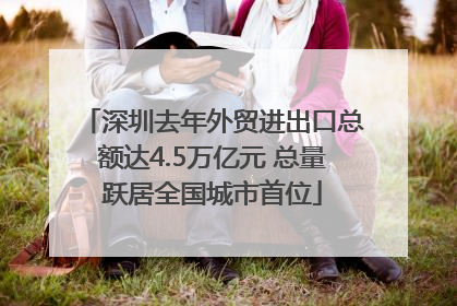 深圳去年外贸进出口总额达4.5万亿元 总量跃居全国城市首位