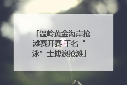 温岭黄金海岸抢滩赛开赛 千名“泳”士搏浪抢滩