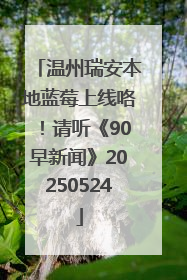 温州瑞安本地蓝莓上线咯！请听《90早新闻》20250524
