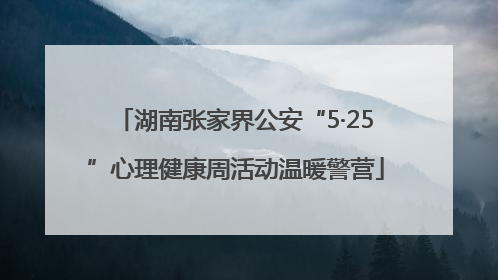 湖南张家界公安“5·25”心理健康周活动温暖警营