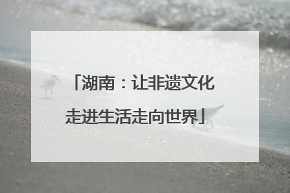 湖南：让非遗文化走进生活走向世界