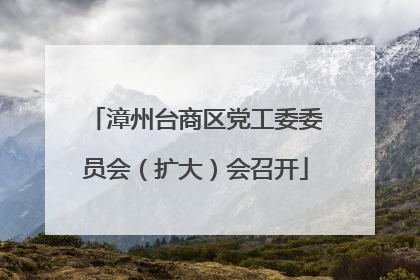 漳州台商区党工委委员会（扩大）会召开
