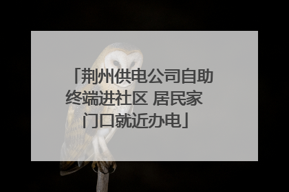 荆州供电公司自助终端进社区 居民家门口就近办电