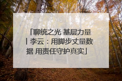 聊统之光 基层力量丨李云：用脚步丈量数据 用责任守护真实