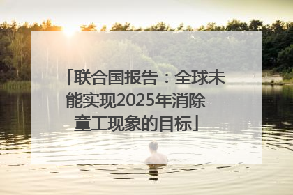 联合国报告：全球未能实现2025年消除童工现象的目标