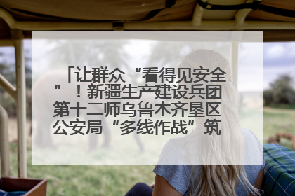 让群众“看得见安全”！新疆生产建设兵团第十二师乌鲁木齐垦区公安局“多线作战”筑牢辖区安全防线