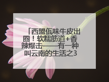 西盟佤味牛皮出圈！软糯筋道+香辣爆击——有一种叫云南的生活之365天