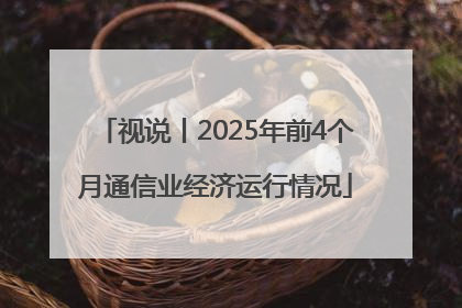 视说丨2025年前4个月通信业经济运行情况